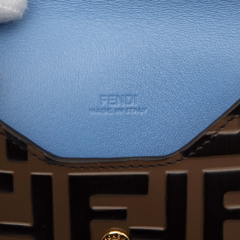 Pre-Loved Fendi Zucca Embossed Leather Envelope Clutch - Picture 5 of 8